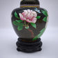 81612 Potiche cloisonné con base in legno nero