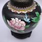 81612 Potiche cloisonné con base in legno nero