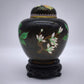 81612 Potiche cloisonné con base in legno nero