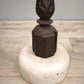 81658 Coppia di colonne in ghisa con base in marmo decorate con drago