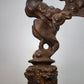 81658 Coppia di colonne in ghisa con base in marmo decorate con drago