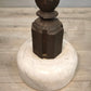 81658 Coppia di colonne in ghisa con base in marmo decorate con drago