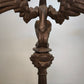 81658 Coppia di colonne in ghisa con base in marmo decorate con drago