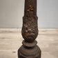 81658 Coppia di colonne in ghisa con base in marmo decorate con drago