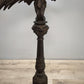 81658 Coppia di colonne in ghisa con base in marmo decorate con drago