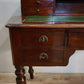 81667 Scrittoio in legno con cassetti e piano verde