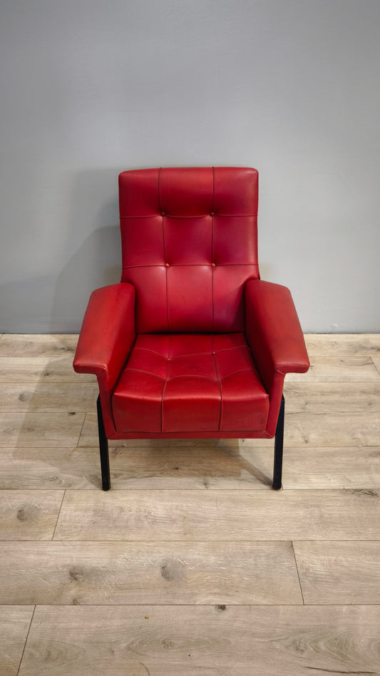 81677 Poltroncina vintage in sky rosso