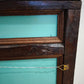 81735 Specchio con cornice e copertura in legno etnico intagliato