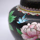 81612-2 Potiche cloisonné con base in legno nero