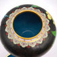81612-2 Potiche cloisonné con base in legno nero