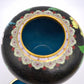 81612-2 Potiche cloisonné con base in legno nero