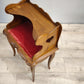 81820 Coppia di comodini in legno con piano in velluto
