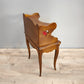 81820 Coppia di comodini in legno con piano in velluto