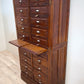 81845 Mobile archivio notarile in legno massello di rovere