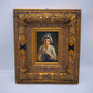 81841 Quadro dipinto a olio con cornice dorata lavorata