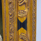 81841 Quadro dipinto a olio con cornice dorata lavorata