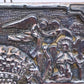 81997 Icona sacra in lastra di metallo argentata battuto a mano
