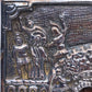 81997 Icona sacra in lastra di metallo argentata battuto a mano