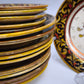 81914 Servizio di piatti in ceramica Rubboli Gualdo per 6 persone tre misure