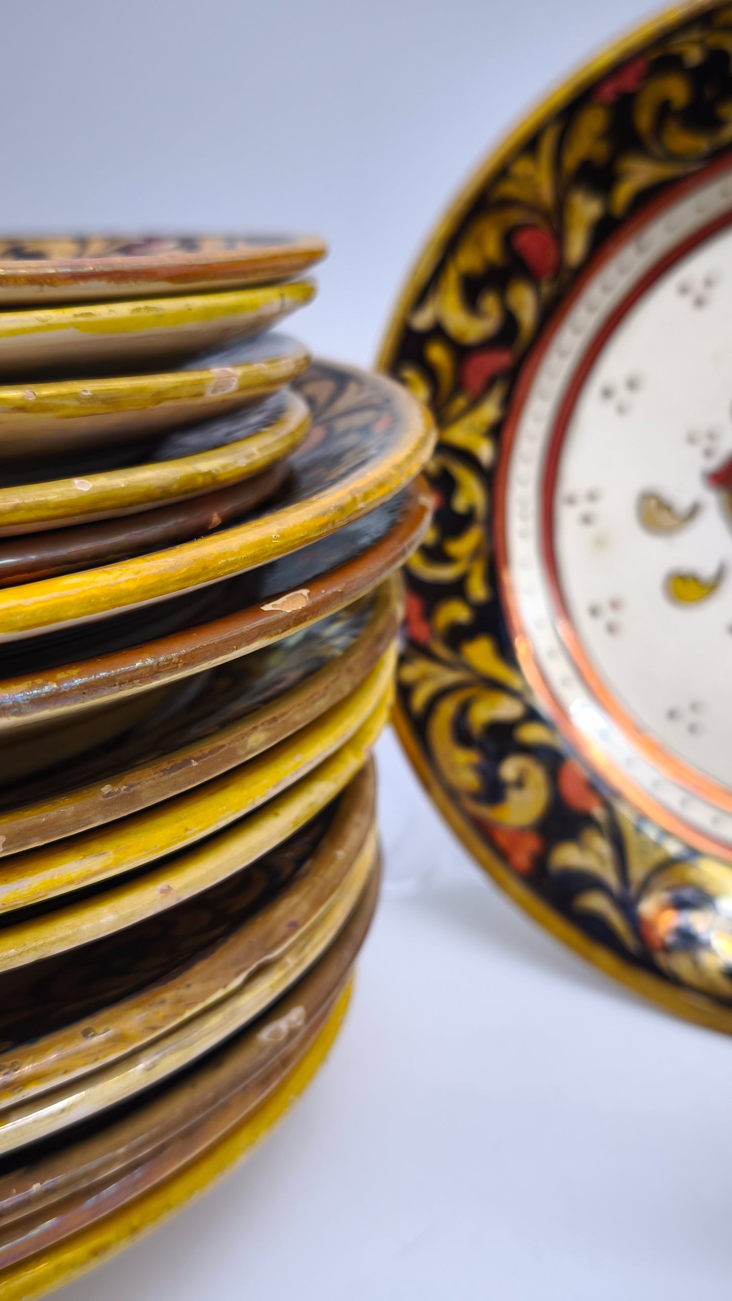 81914 Servizio di piatti in ceramica Rubboli Gualdo per 6 persone tre misure
