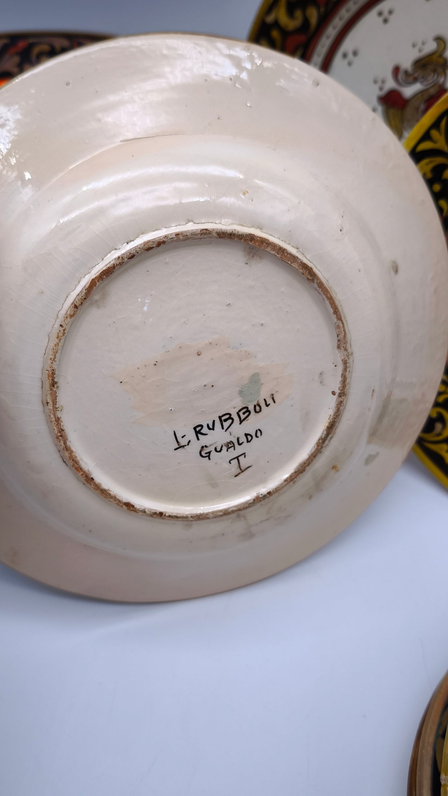 81914 Servizio di piatti in ceramica Rubboli Gualdo per 6 persone tre misure