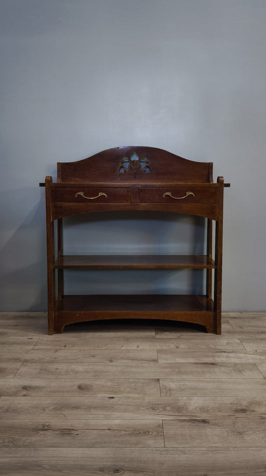 82101 Console in legno di rovere stile Liberty