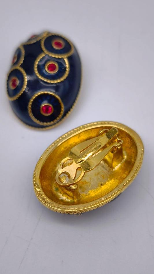 82035 Orecchini clip vintage Nina Ricci, anni '80