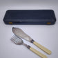 82141 Coppia di posate silver plated  da portata da pesce