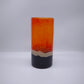 82102 Vaso in vetro arancio con base nera
