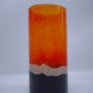 82102 Vaso in vetro arancio con base nera