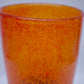 82102 Vaso in vetro arancio con base nera