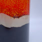 82102 Vaso in vetro arancio con base nera