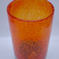 82102 Vaso in vetro arancio con base nera