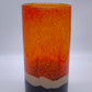 82102 Vaso in vetro arancio con base nera