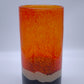 82102 Vaso in vetro arancio con base nera