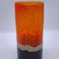 82102 Vaso in vetro arancio con base nera