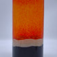 82102 Vaso in vetro arancio con base nera