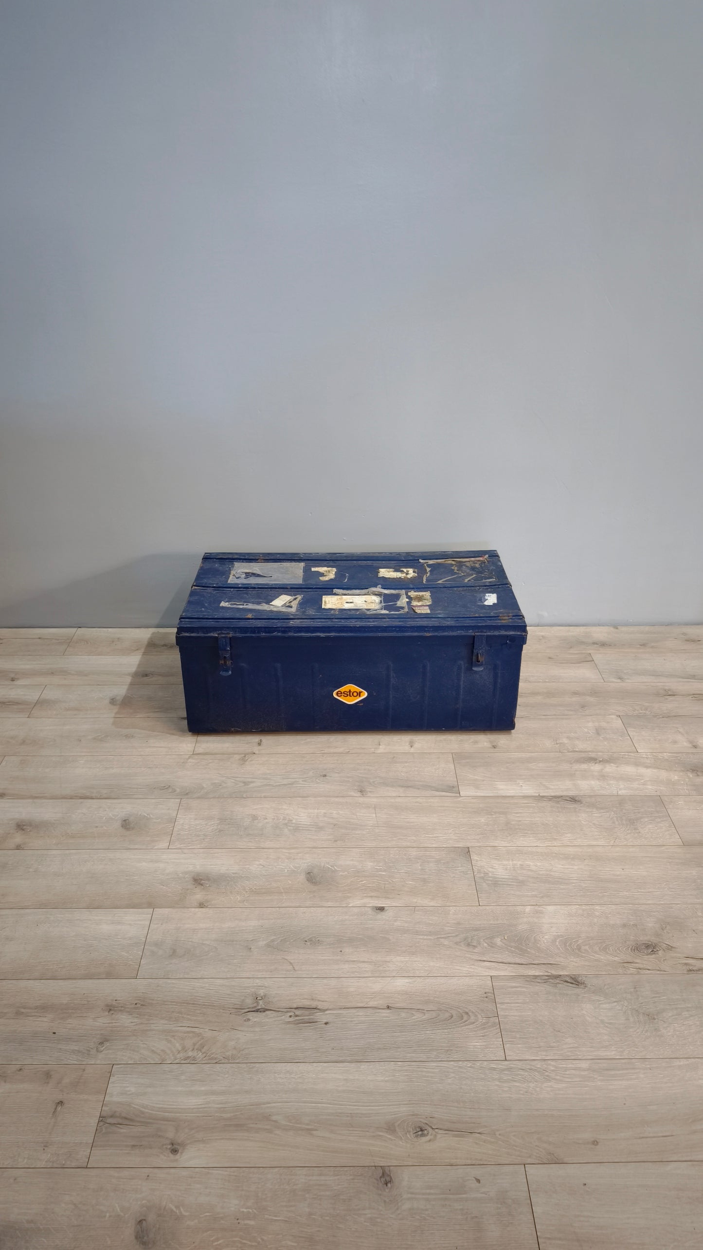 82127 Bauletto blu metallo