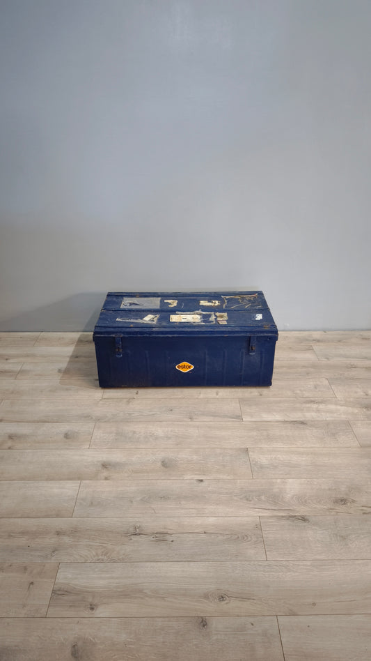 82127 Bauletto blu metallo