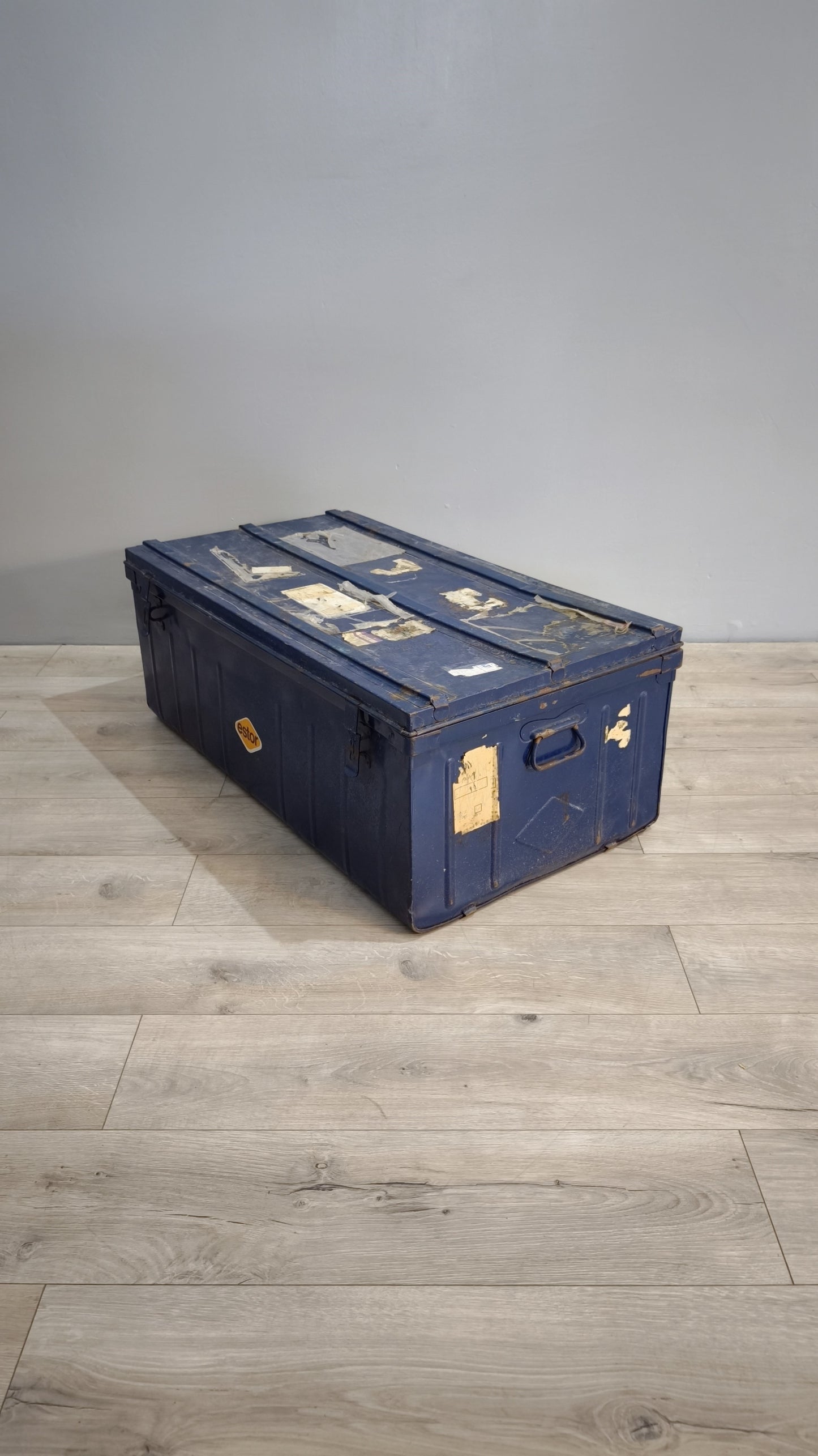 82127 Bauletto blu metallo