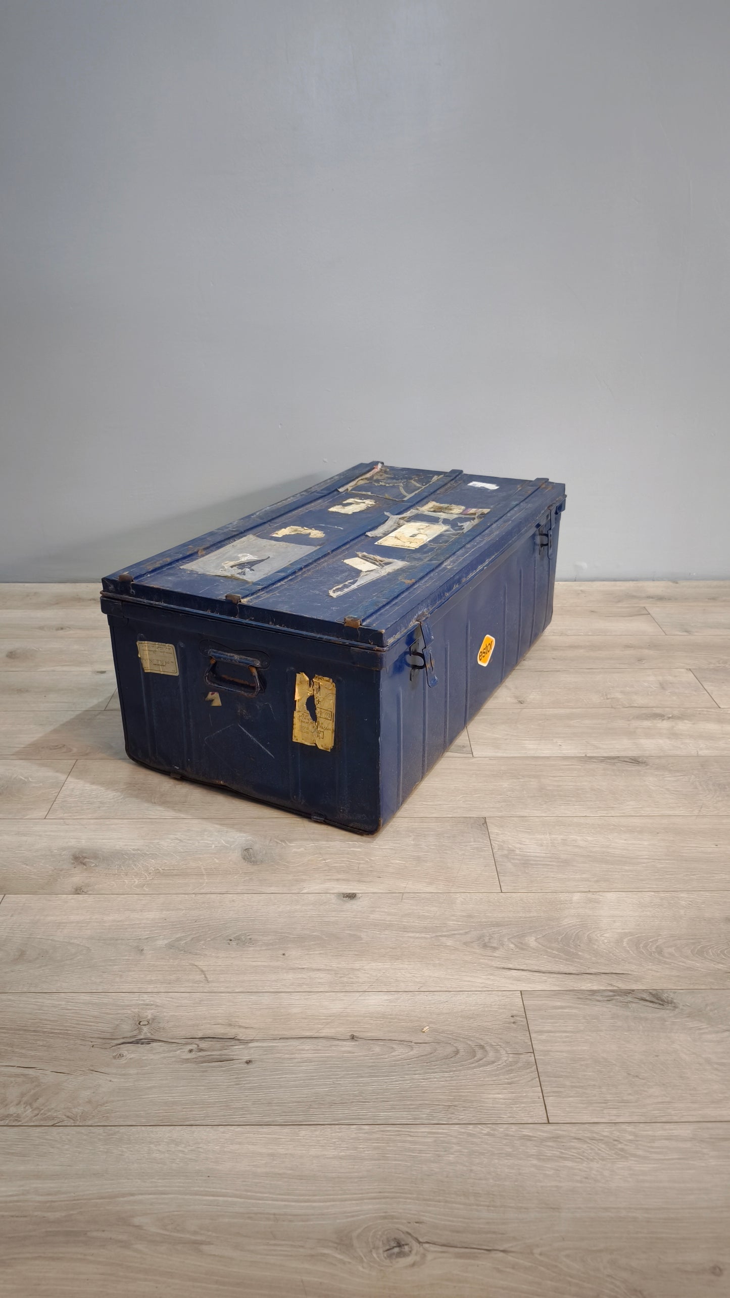 82127 Bauletto blu metallo