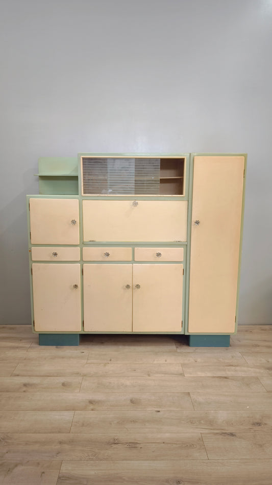 82397 Credenza anni '50 color panna e pistacchio