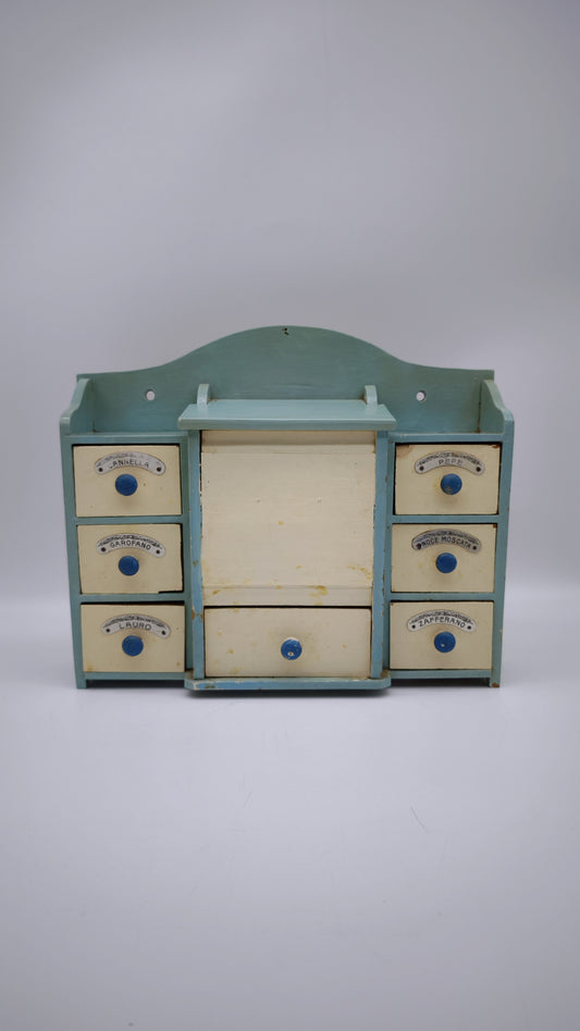 82374 Porta spezie vintage in legno verniciato