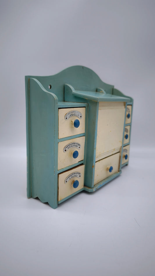 82374 Porta spezie vintage in legno verniciato