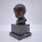 82330 Testa di fanciullo in bronzo con base in marmo
