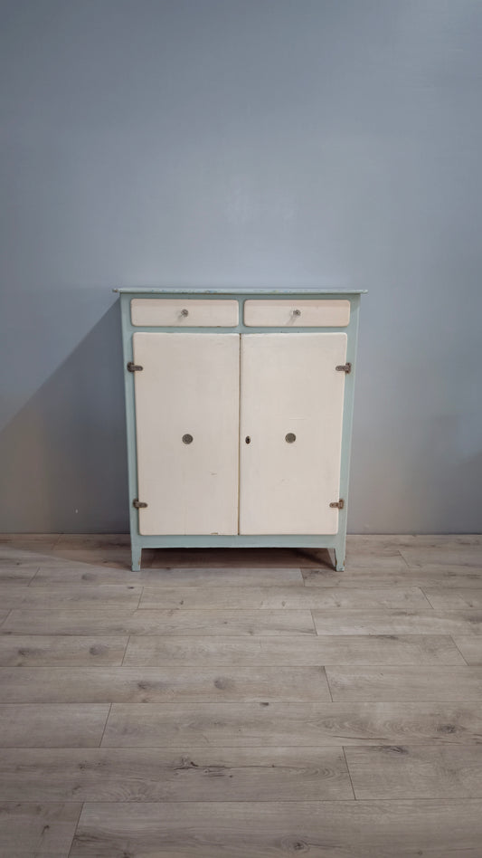 82407 Credenza vintage alta due sportelli e due cassetti
