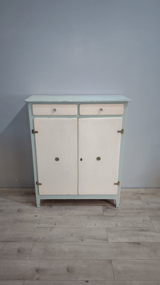 82407 Credenza vintage alta due sportelli e due cassetti