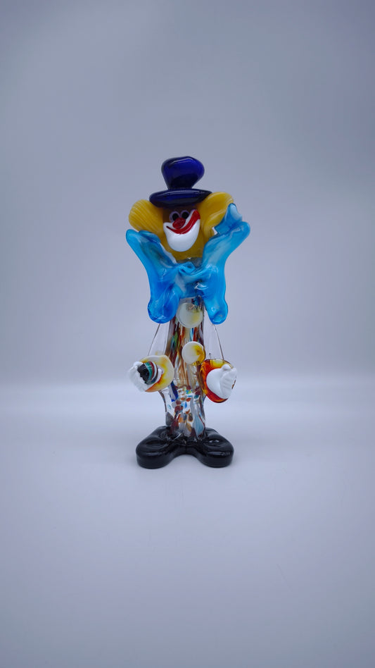 82311 Statuina clown in vetro di Murano