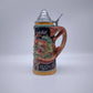82357 Boccale da birra in terracotta con coperchio in metallo