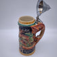 82357 Boccale da birra in terracotta con coperchio in metallo